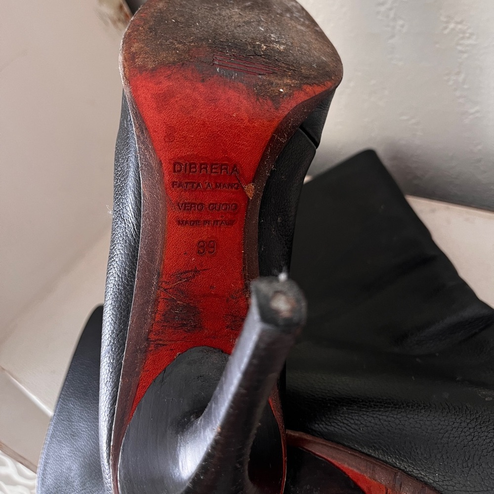 Italian Black Leather Boots - Picture 7 of 14
